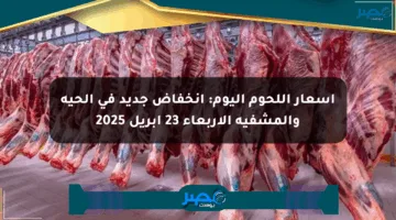 أسعار اللحوم اليوم: انخفاض جديد في الحية والمشفية الأربعاء 23 أبريل 2025